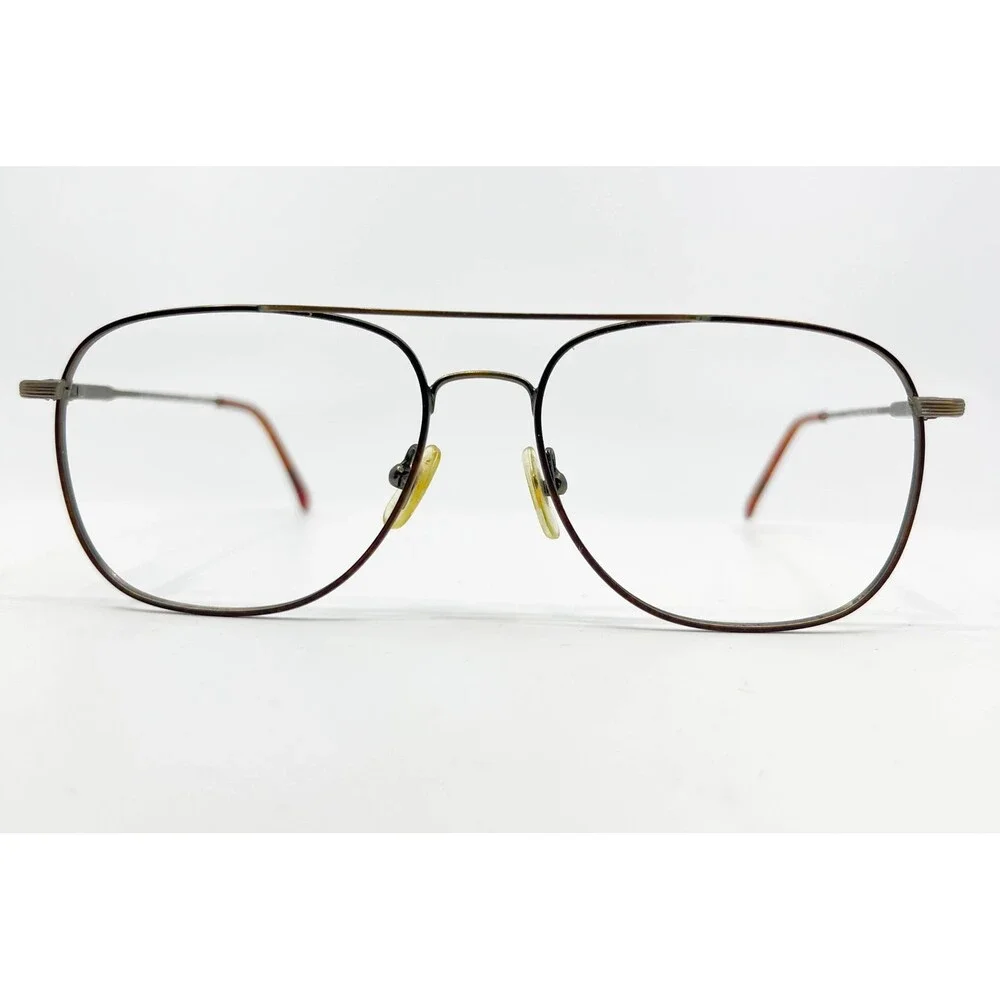 Duck Head Eyeglasses Mens Gold Titanium High Tech XII Aviator Frame 57-17-145